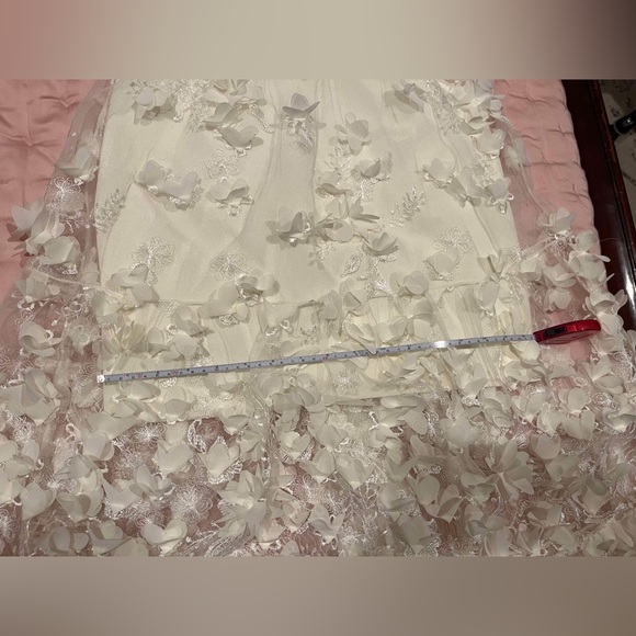 Helsi Audrey Square-Neck Floral Appliqué Sheer Midi Dress - Size XS - Picture 14 of 16